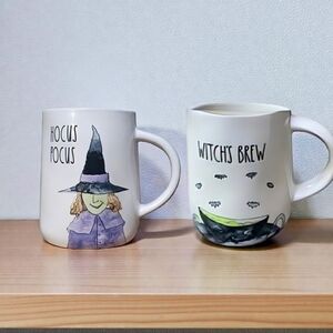 Rae Dunn HOCUS POCUS & WITCH'S BREW Halloween Coffee Mug Set